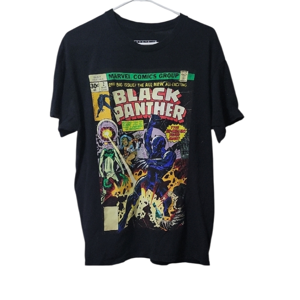 Marvel Black Panther Comic Cover Tee - Large